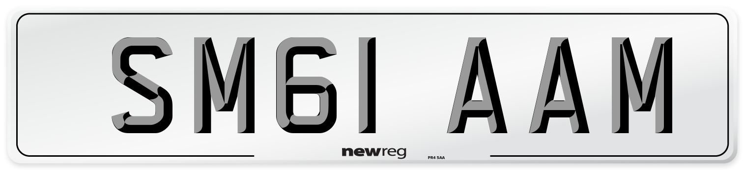 SM61 AAM Number Plate from New Reg